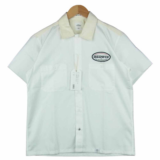 ベドウィン & ザ ハートブレイカーズ 19SB1617 S/S TC TWILL WORK SHIRT BOB ワーク 半袖 シャツ ホワイト系 1【新古品】【未使用】【中古】