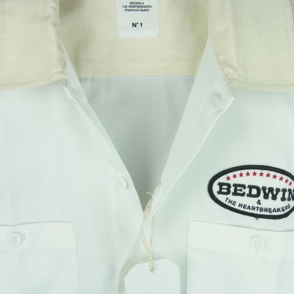 ベドウィン & ザ ハートブレイカーズ 19SB1617 S/S TC TWILL WORK SHIRT BOB ワーク 半袖 シャツ ホワイト系 1【新古品】【未使用】【中古】