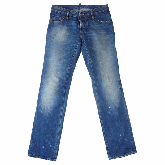 DSQUARED2 ディースクエアード S74LA0348 国内正規品 ダメージ加工 デニムパンツ インディゴブルー系 44【中古】