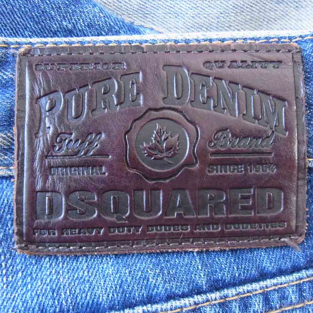 DSQUARED2 ディースクエアード S74LA0348 国内正規品 ダメージ加工 デニムパンツ インディゴブルー系 44【中古】