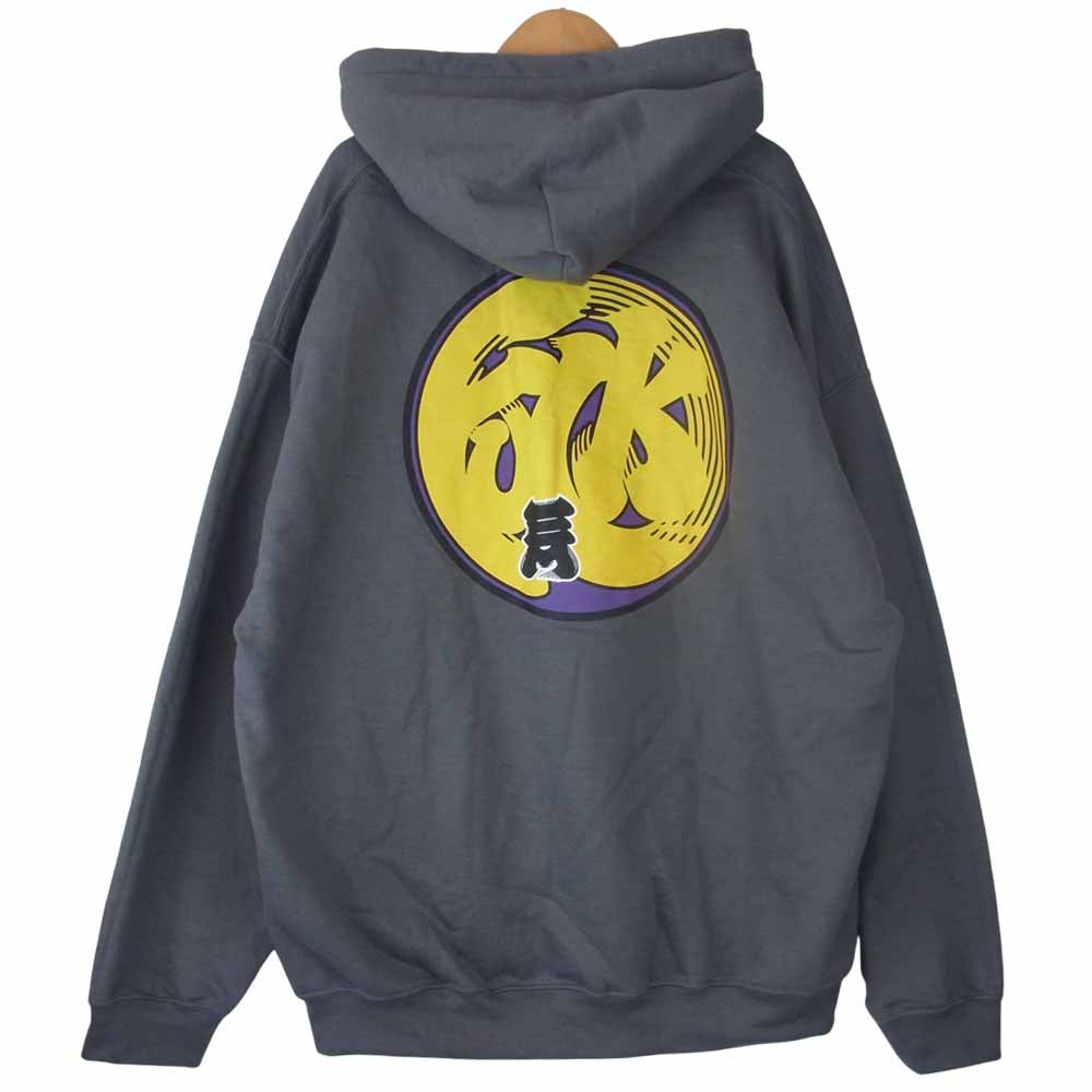 ザ ウルフイン シープズ クロージング FUCK EM Pullover Hoodie  プルオーバー フーディ グレー系 XL【美品】【中古】