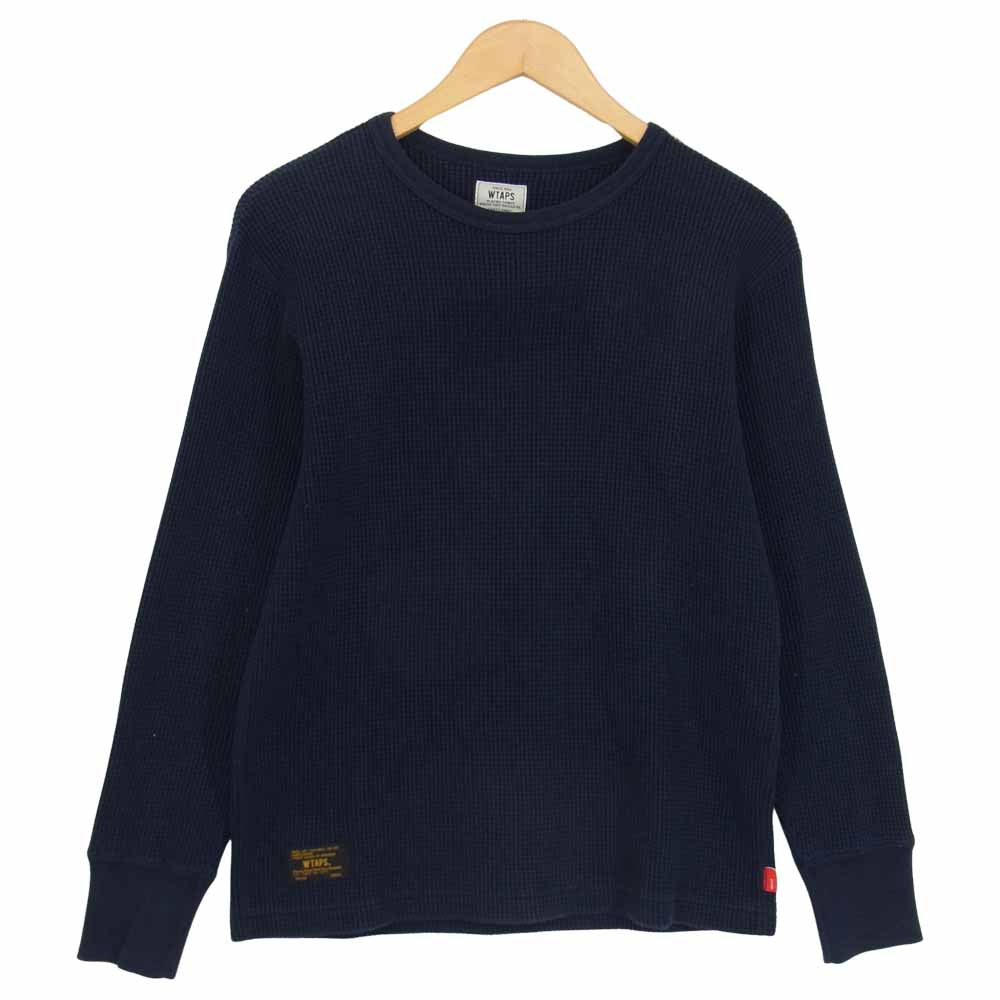 WTAPS ダブルタップス 152atdt-csm09 WAFFLE LS 01 TEE 長袖Tシャツ ネイビー系 S【中古】