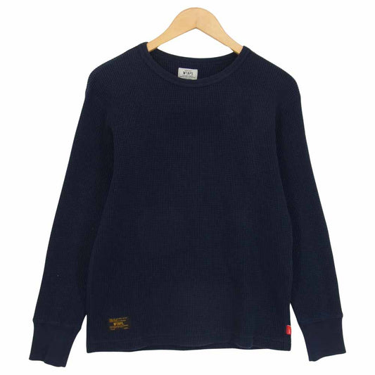 WTAPS ダブルタップス 152atdt-csm09 WAFFLE LS 01 TEE 長袖Tシャツ ネイビー系 S【中古】