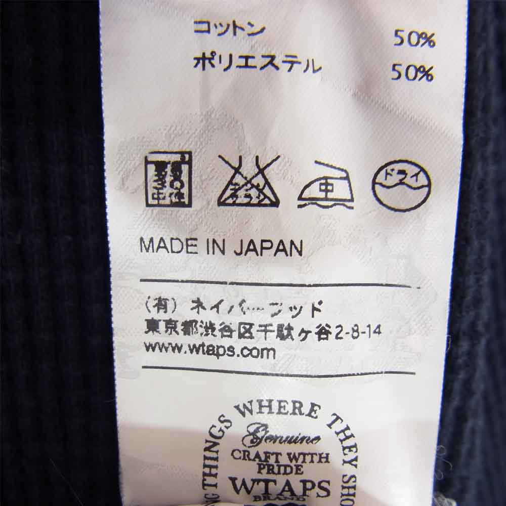 WTAPS ダブルタップス 152atdt-csm09 WAFFLE LS 01 TEE 長袖Tシャツ ネイビー系 S【中古】