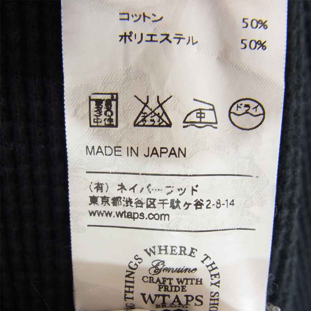 WTAPS ダブルタップス 152ATDT-CSM09 ワッフル ロング Tシャツ WAFFLE LS 01 ブラック系 01【中古】