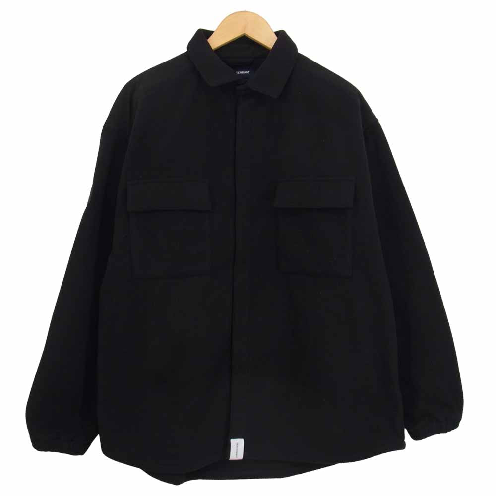 DESCENDANT ディセンダント 202atds-csm39 PARA FLEECE SHIRT フリースシャツ ブラック系 3【中古】