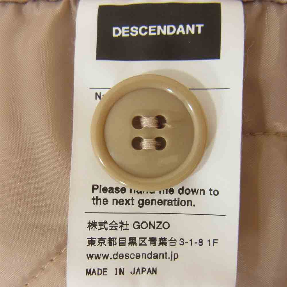 DESCENDANT ディセンダント CRICKET WEATHER JACKET クリケット ウェザー ベージュ系 3【中古】