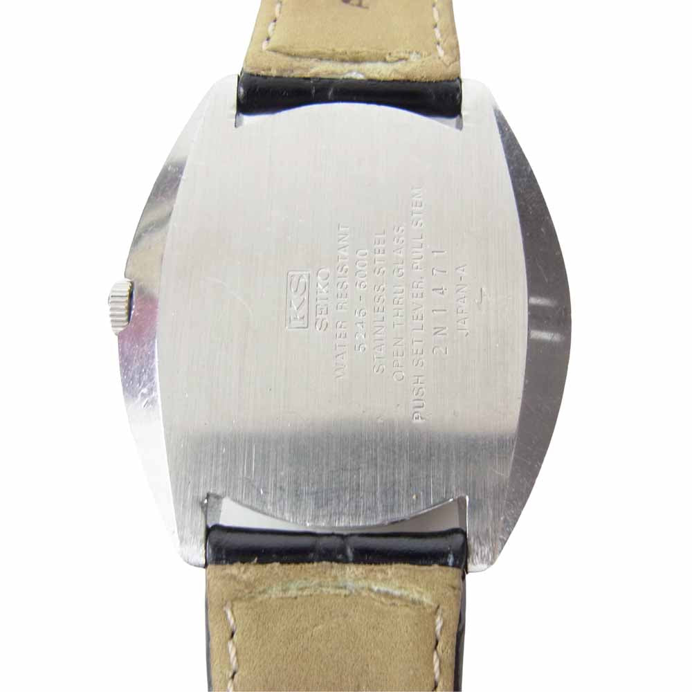 SEIKO セイコー 5246-6000 キングセイコー クロノメーター スペシャル オートマチック クロコ 型押し  ブラック系【中古】