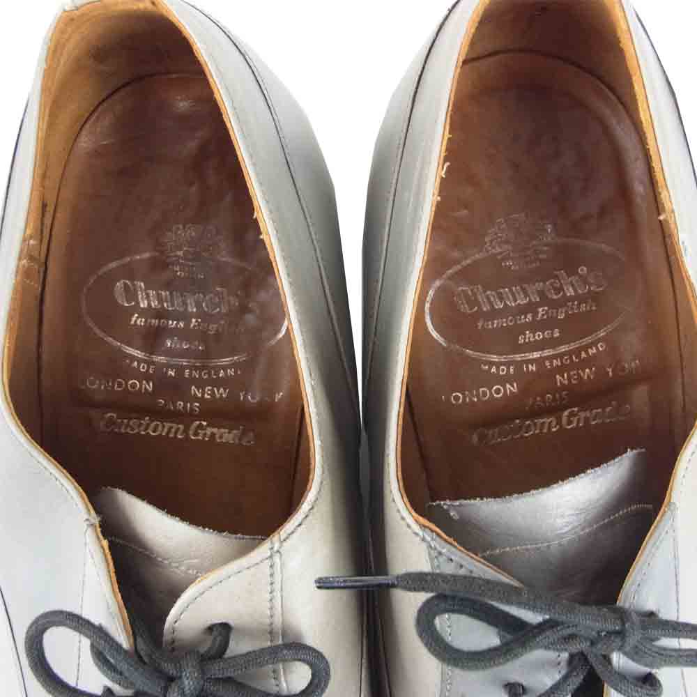 CHURCH'S チャーチ 内羽根 ストレートチップ グレー系 8.5【中古】