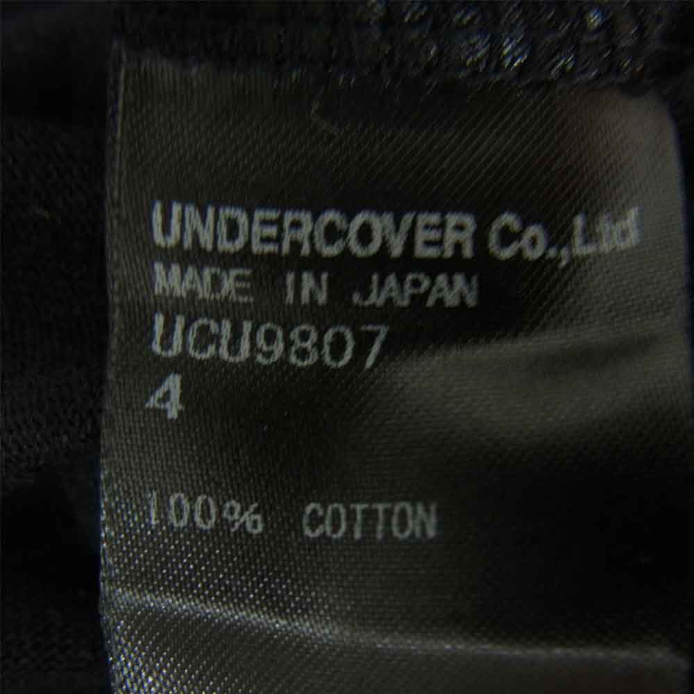 UNDERCOVER アンダーカバー UCU9807 WE MAKE NOISE NOT CLOTHES プリント Tシャツ ブラック ブラック系 4【美品】【中古】