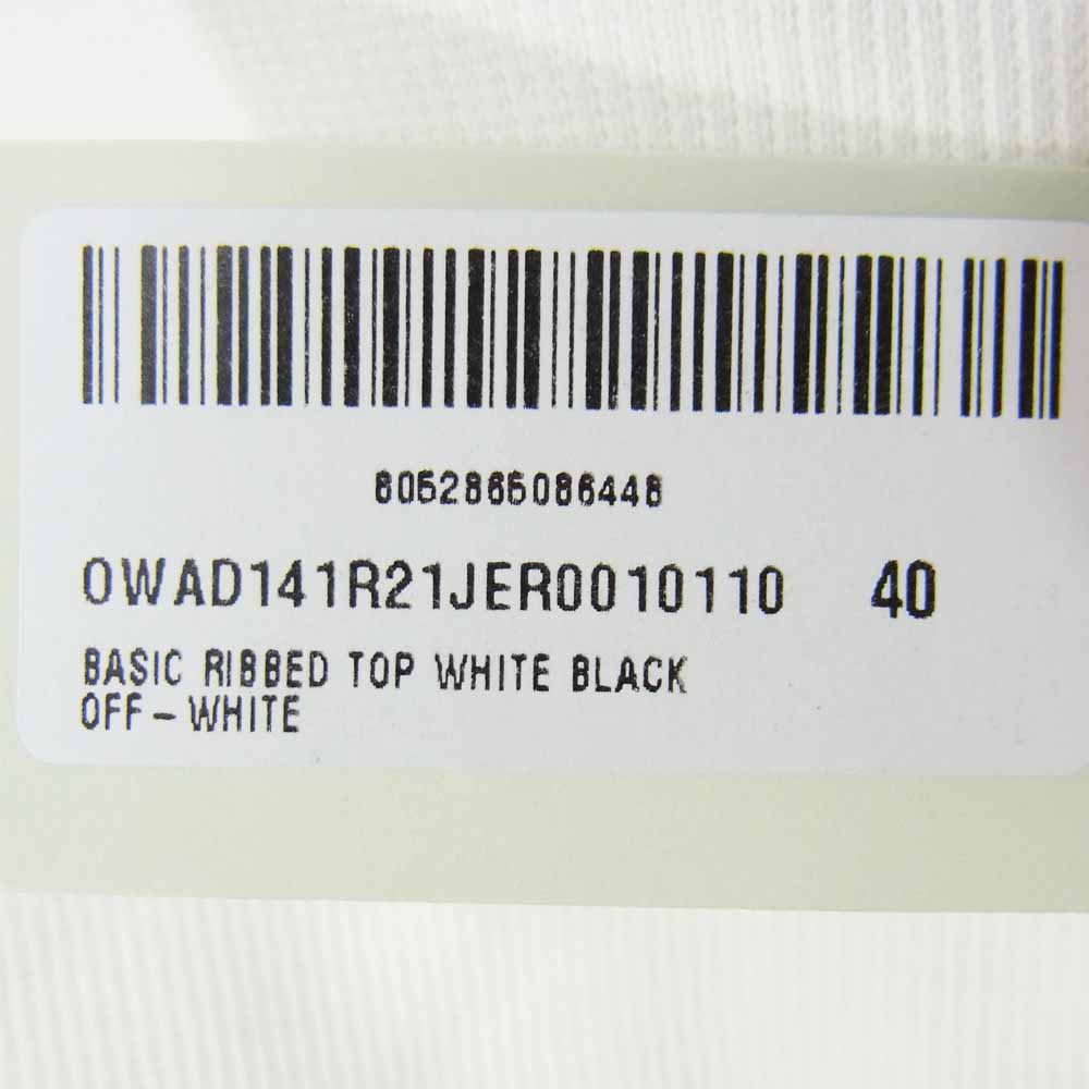 OFF-WHITE オフホワイト BASIC RIBBED TOP レディース リブ タンクトップ ホワイト ホワイト系 40【極上美品】【中古】