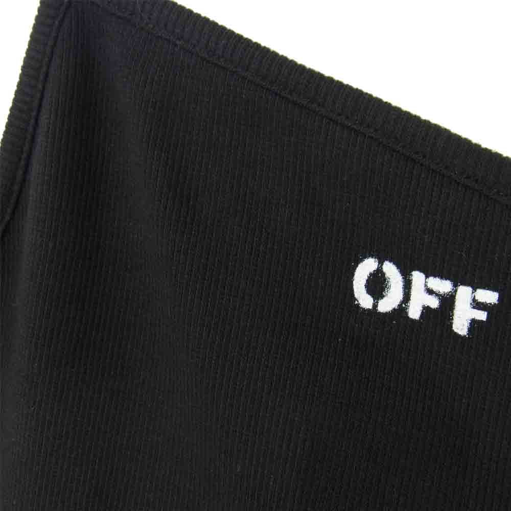 OFF-WHITE オフホワイト BASIC RIBBED TOP レディース リブ タンクトップ ブラック ブラック系 40【新古品】【未使用】【中古】