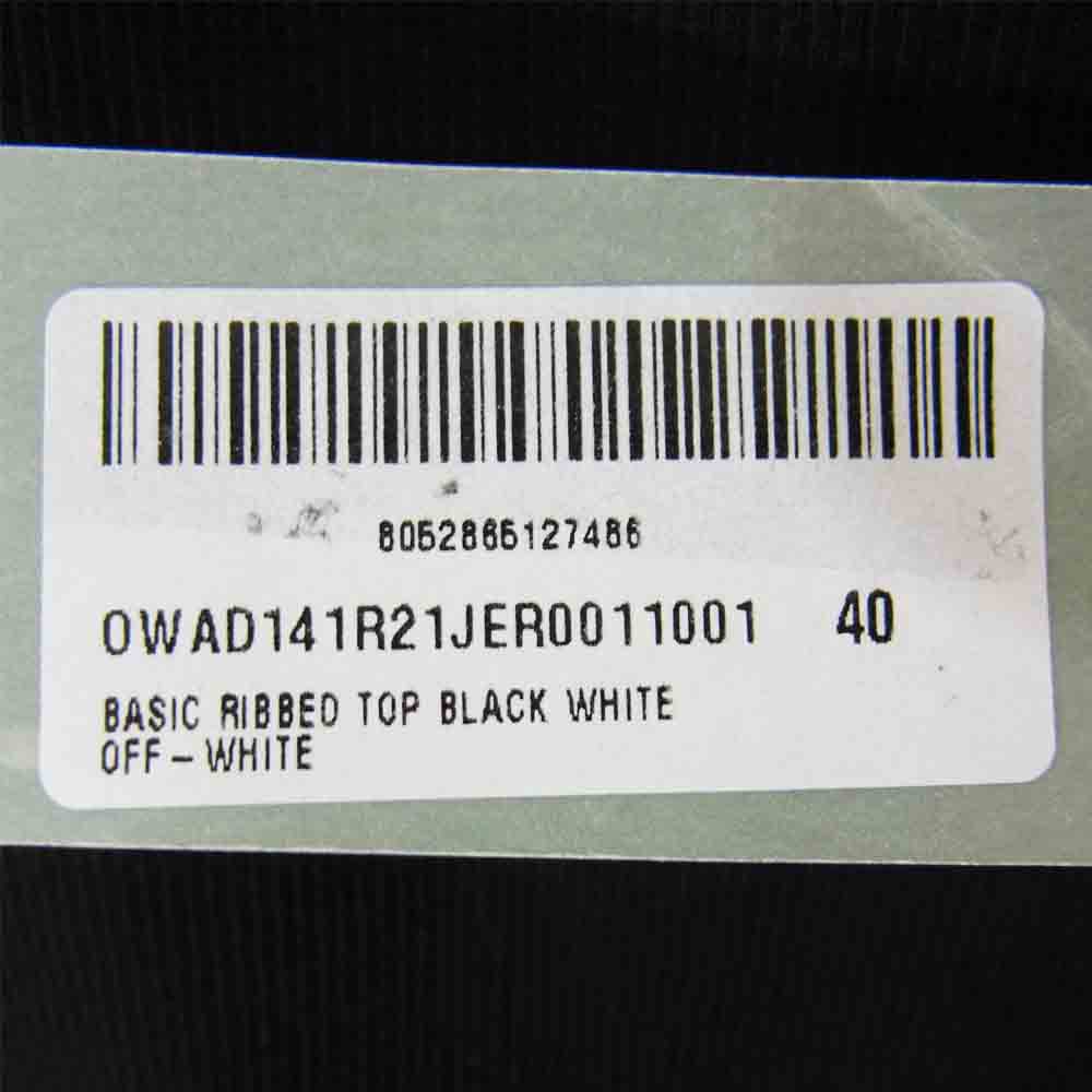 OFF-WHITE オフホワイト BASIC RIBBED TOP レディース リブ タンクトップ ブラック ブラック系 40【新古品】【未使用】【中古】