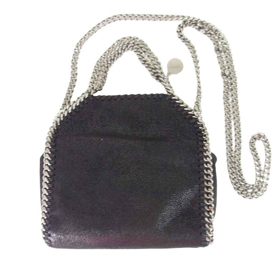 Stella McCartney ステラマッカートニー 391698 タイニー ファラベラ チェーン ショルダー バッグ ブラック系【中古】