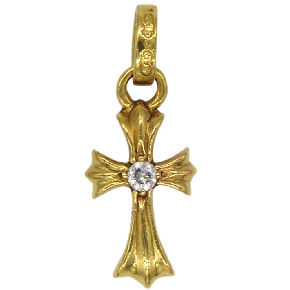 CHROME HEARTS クロムハーツ（原本有） 22K CHERM BBYFAT DIA ベイビーファット チャーム 両面ダイヤ ゴールド系【中古】
