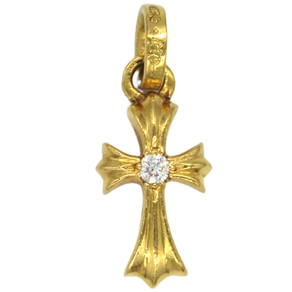 CHROME HEARTS クロムハーツ（原本有） 22K CHERM BBYFAT DIA ベイビーファット チャーム 両面ダイヤ ゴールド系【中古】