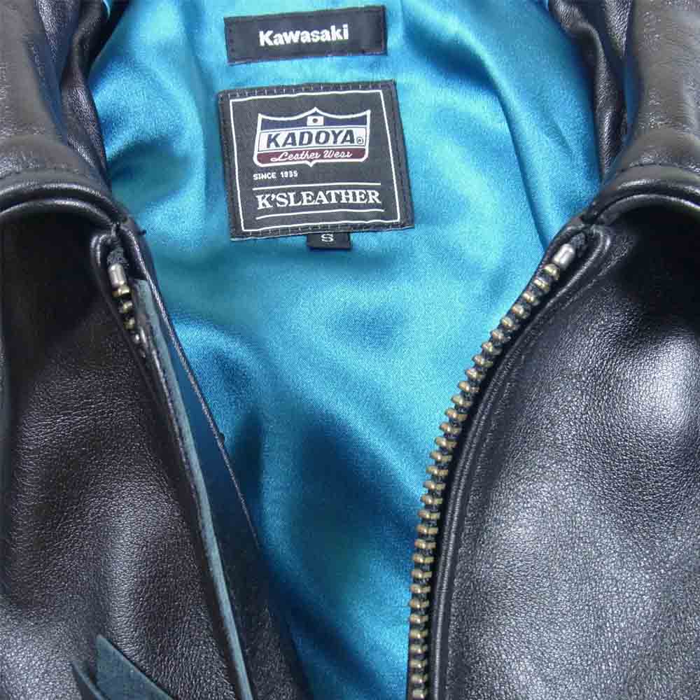 KADOYA カドヤ × kawasaki カワサキ ライディングライダース TCR シングル ブラック系 S【美品】【中古】