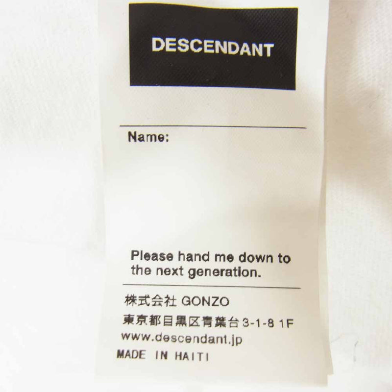 DESCENDANT ディセンダント fortune pocket Tee ポケット ホワイト系 4【中古】