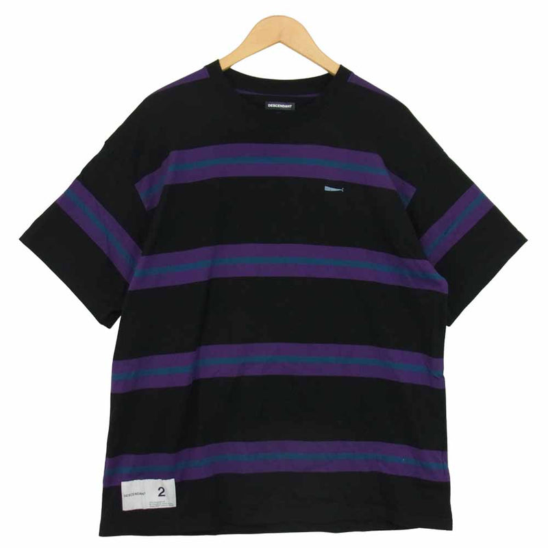 DESCENDANT ディセンダント BORDER TEE ボーダー ブラック系 2【中古】