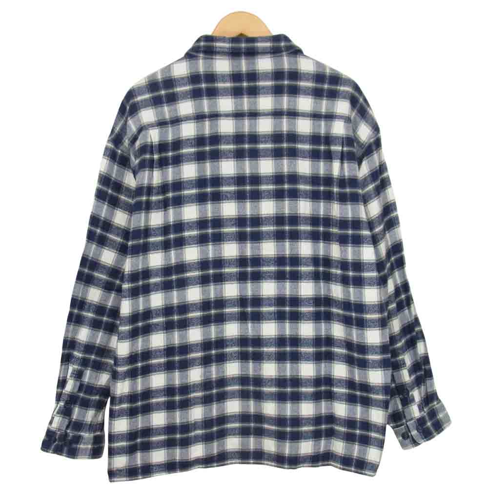 DESCENDANT ディセンダント Check Flannel shirt チェック ネル ネイビー系 3【中古】