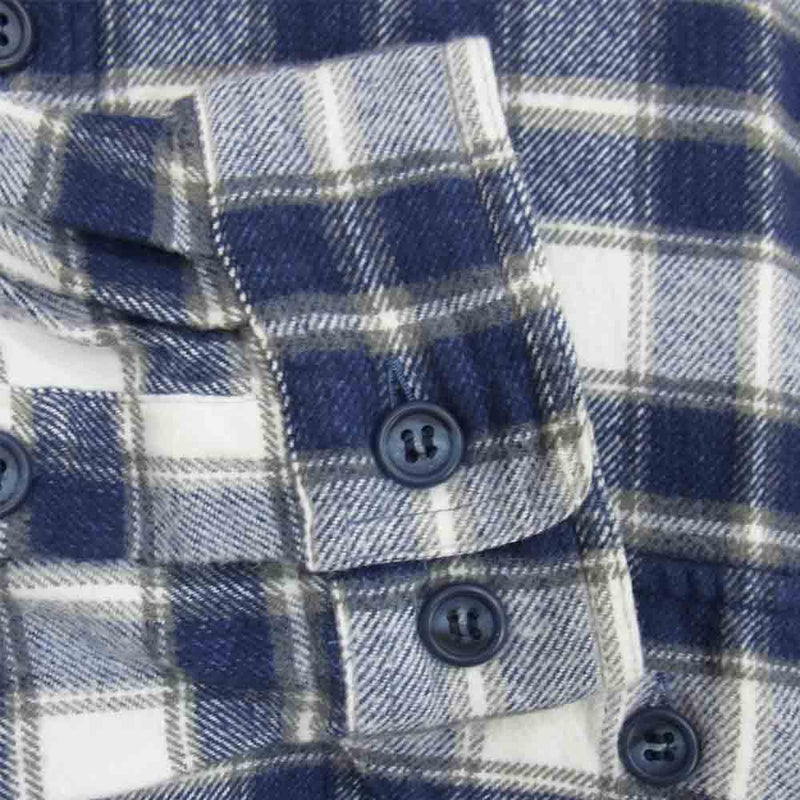 DESCENDANT ディセンダント Check Flannel shirt チェック ネル ネイビー系 3【中古】