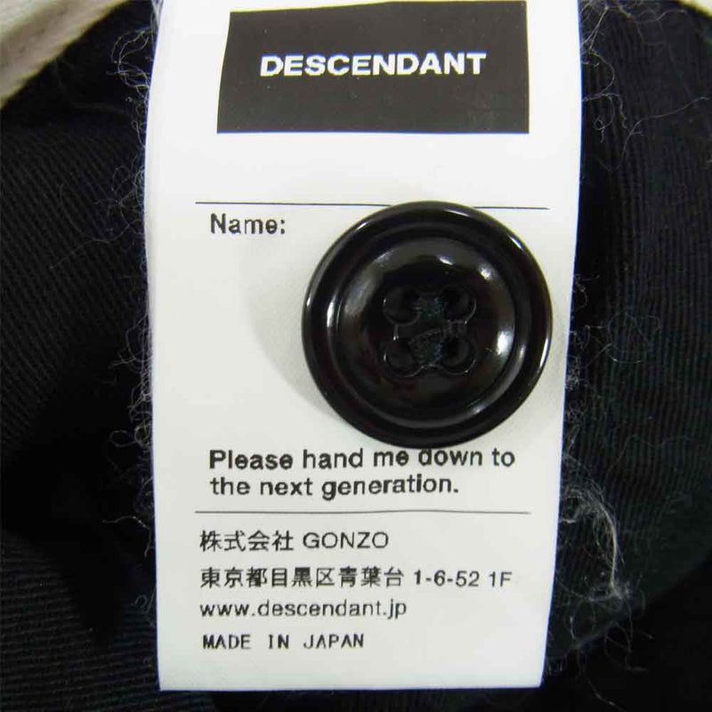 DESCENDANT ディセンダント DC-3 TUCK TROUSERS 2タック スラックス トラウザーズ ブラック系 3【中古】