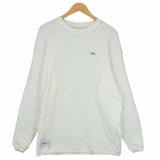 WTAPS ダブルタップス 21ss 211atdt-csm28 Waffle L/S Copo White ワッフル ロング Tシャツ 長袖   ホワイト系 04【中古】