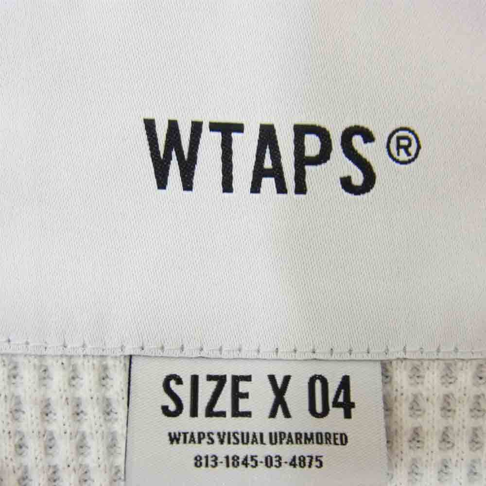 WTAPS ダブルタップス 21ss 211atdt-csm28 Waffle L/S Copo White ワッフル ロング Tシャツ 長袖   ホワイト系 04【中古】