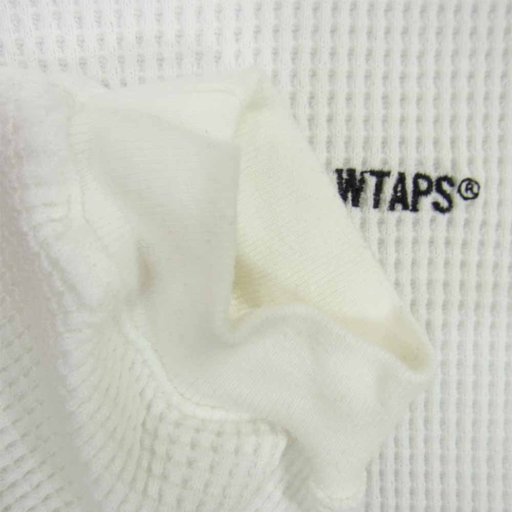 WTAPS ダブルタップス 21ss 211atdt-csm28 Waffle L/S Copo White ワッフル ロング Tシャツ 長袖   ホワイト系 04【中古】