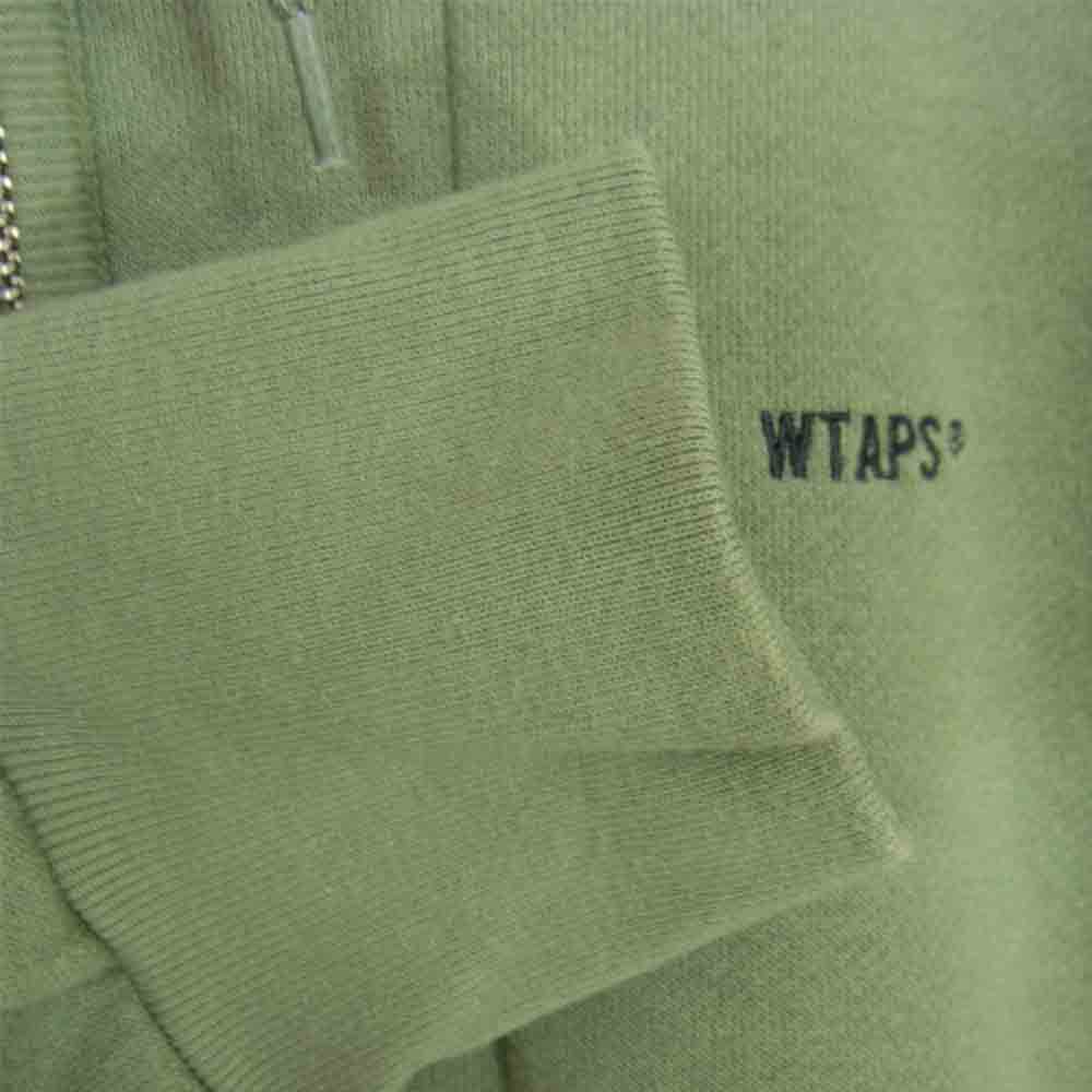 WTAPS ダブルタップス OUTRIGGER 02 SWEATSHIRT スウェット パーカー ハーフ ジップ グリーン系 03【中古】