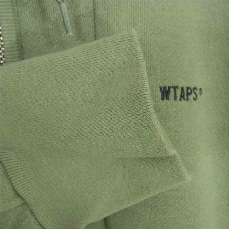 WTAPS ダブルタップス OUTRIGGER 02 SWEATSHIRT スウェット パーカー ハーフ ジップ グリーン系 03【中古】