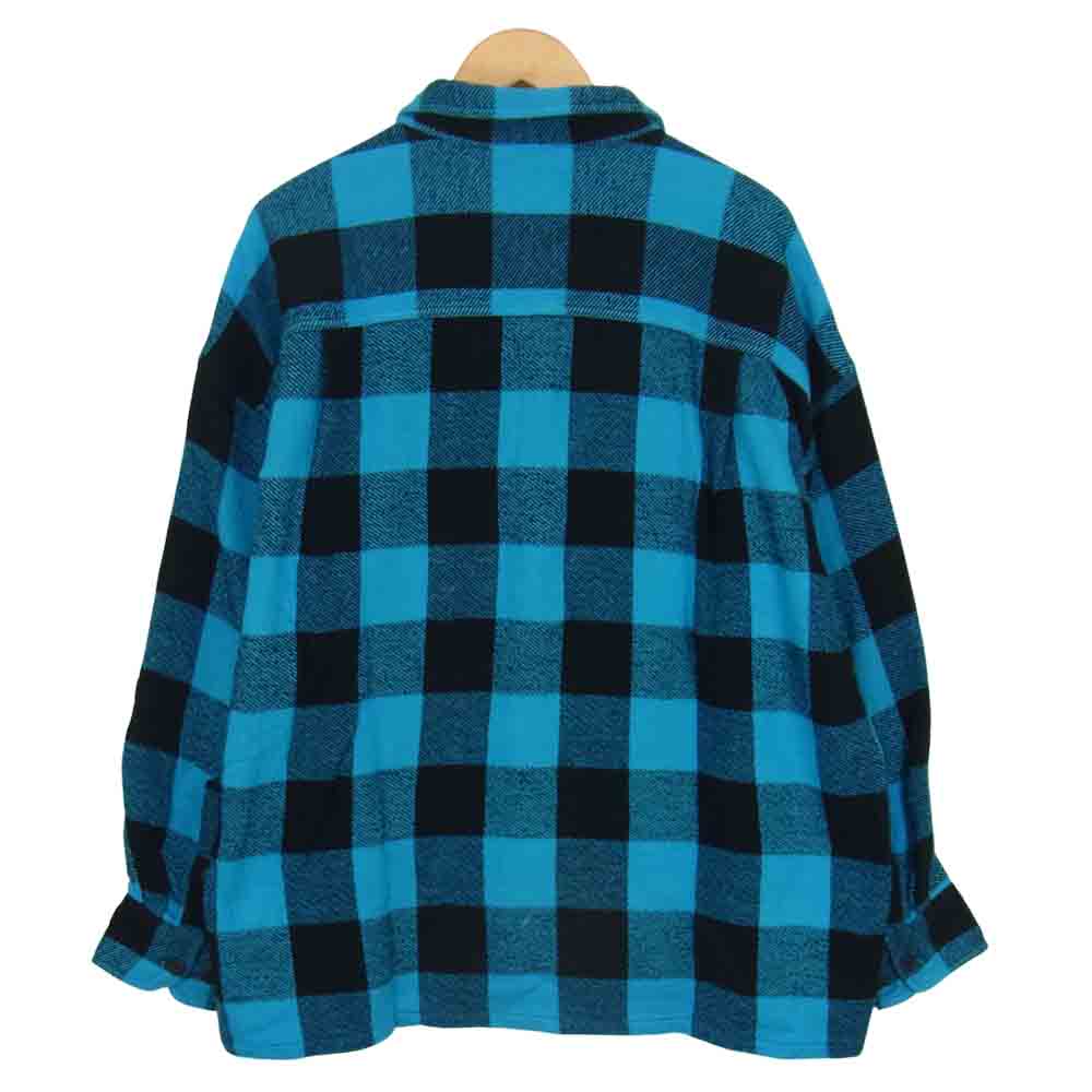 DESCENDANT ディセンダント 19AW vanning check ls shirt バッファロー チェック ヘビー ネル ブルー系 3【中古】
