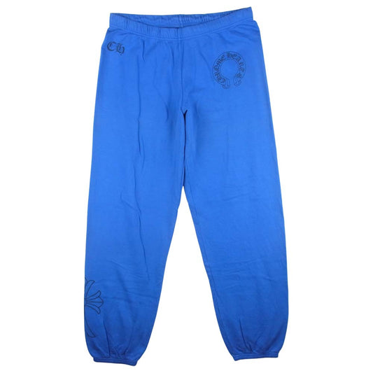 CHROME HEARTS クロムハーツ（原本無） 国内正規品 クロス CHプラス スウェット パンツ コットン ブルー系 L【中古】