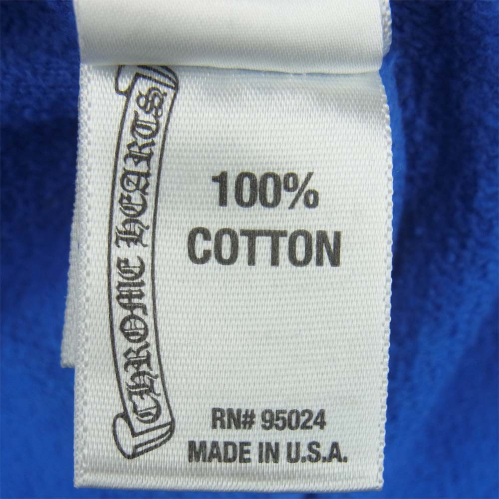 CHROME HEARTS クロムハーツ（原本無） 国内正規品 クロス CHプラス スウェット パンツ コットン ブルー系 L【中古】