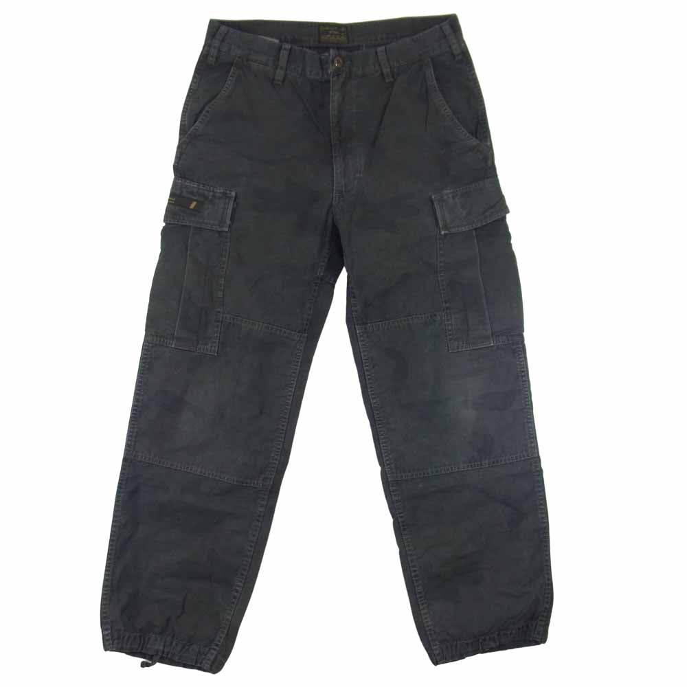 WTAPS ダブルタップス 15S/S 151gwdt-ptmo2s × POOL JUNGLE STOCK 03 TROUSERS SATIN 迷彩 ミリタリー カモ柄 カーゴ ブラック系 1【中古】