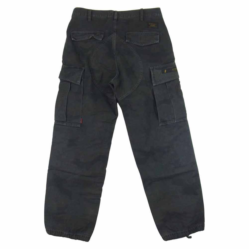 WTAPS ダブルタップス 15S/S 151gwdt-ptmo2s × POOL JUNGLE STOCK 03 TROUSERS SATIN 迷彩 ミリタリー カモ柄 カーゴ ブラック系 1【中古】