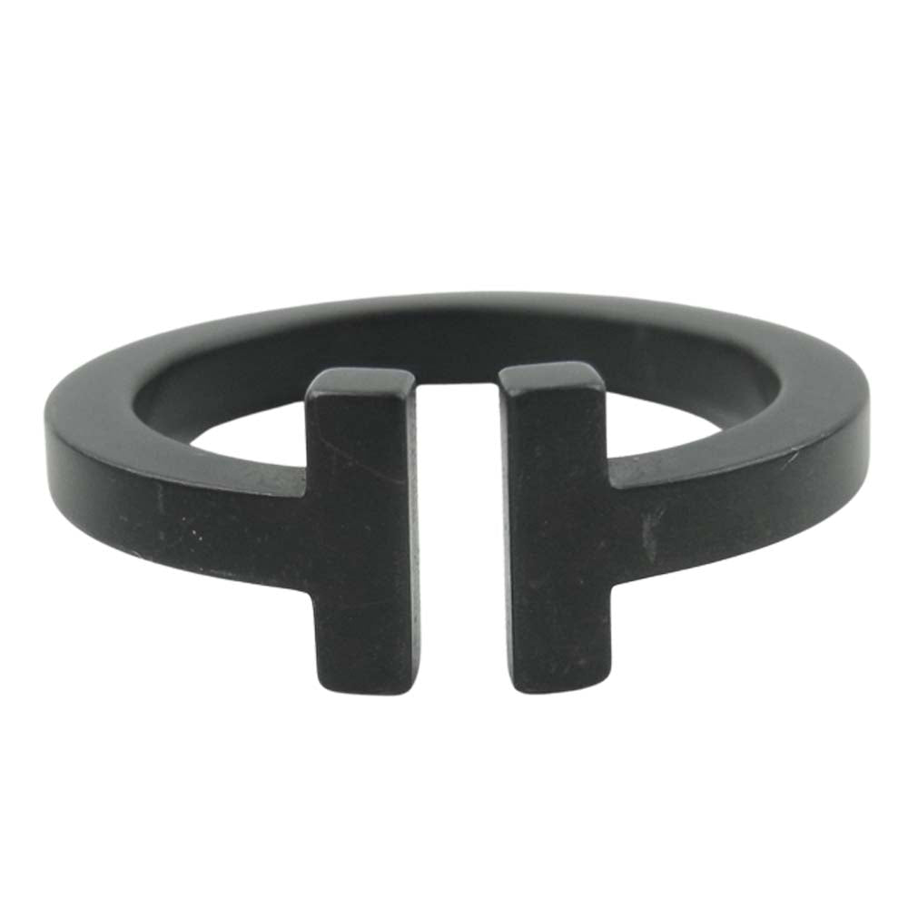 TIFFANY&Co. ティファニー Tスクエア コーティング スチール リング ブラック系 15号【中古】