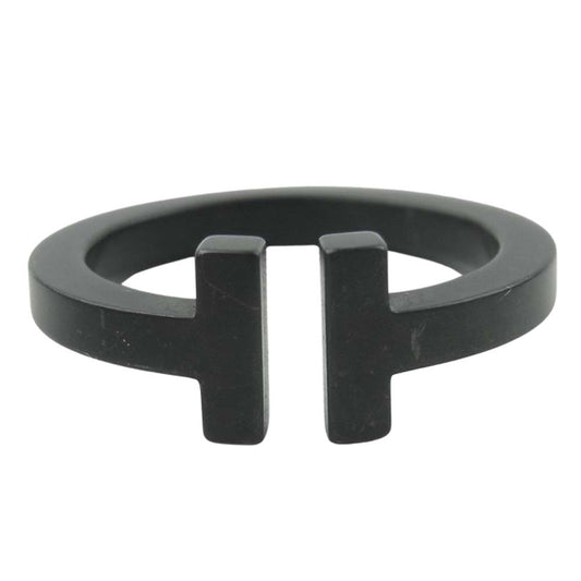 TIFFANY&Co. ティファニー Tスクエア コーティング スチール リング ブラック系 15号【中古】