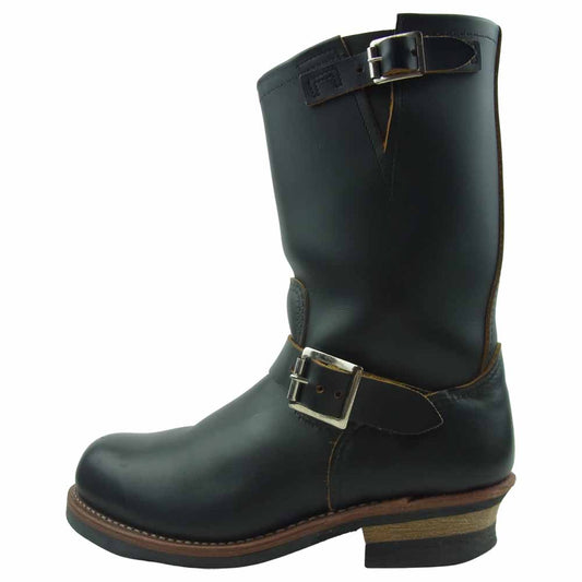 RED WING レッドウィング 9268 茶芯 ENGINEER STSTOVEPIPE スティールトゥ ストーブパイプ クロンダイク ブーツ ブラック系 26cm【中古】