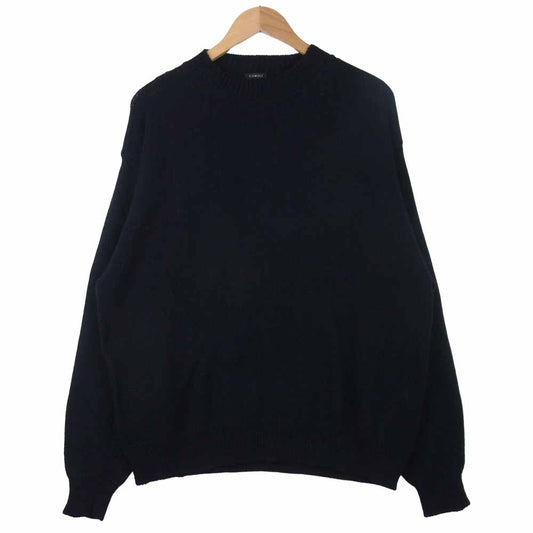 COMOLI コモリ S03-06008 極上美品 cashmere crew neck knit カシミヤ クルーネック ニット ブラック系 3【美品】【中古】