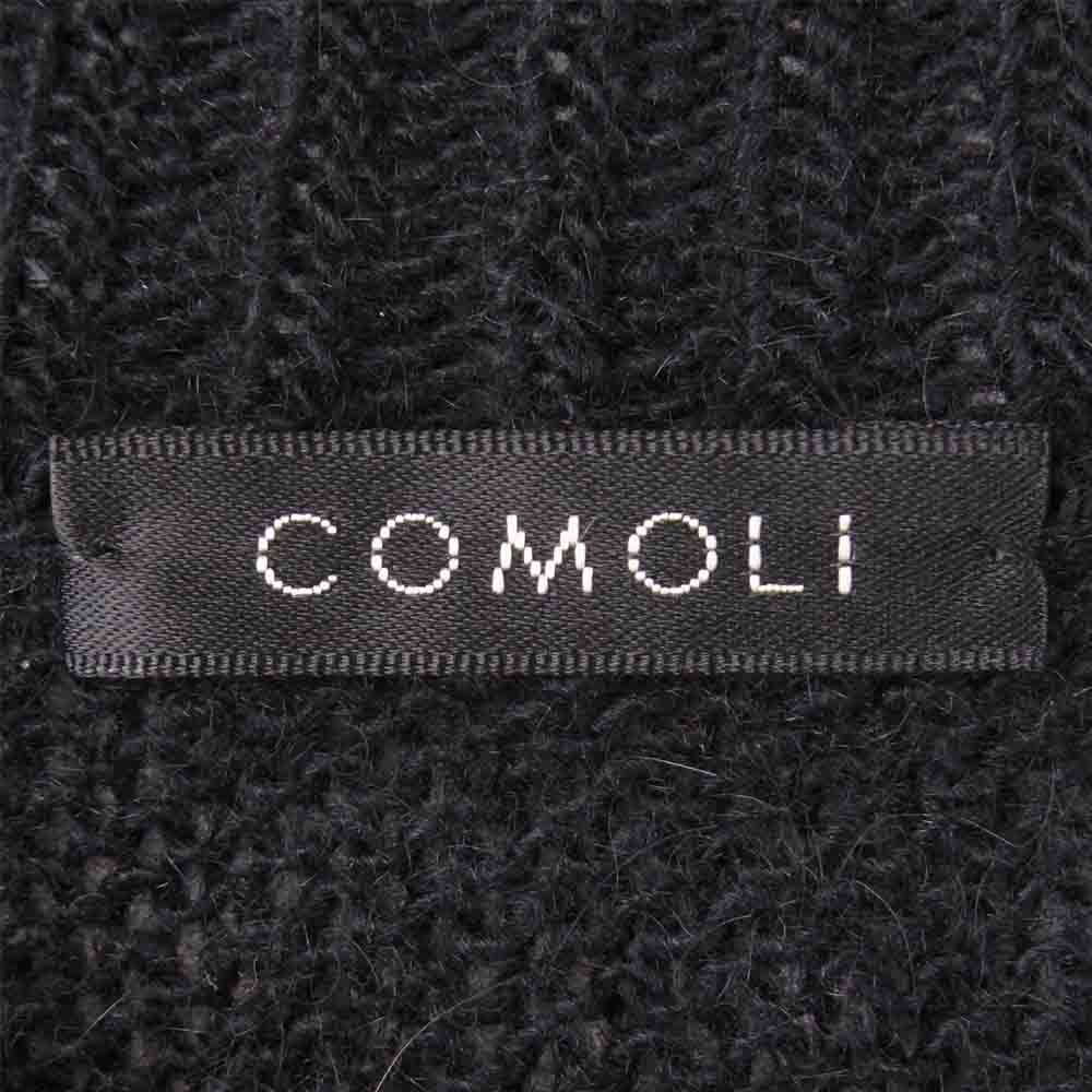 COMOLI コモリ S03-06008 極上美品 cashmere crew neck knit カシミヤ クルーネック ニット ブラック系 3【美品】【中古】