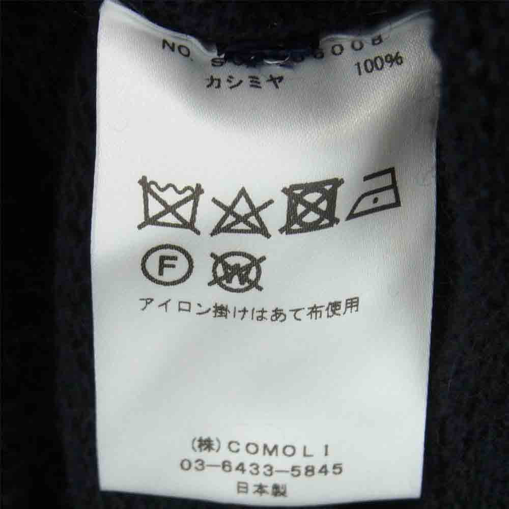 COMOLI コモリ S03-06008 極上美品 cashmere crew neck knit カシミヤ クルーネック ニット ブラック系 3【美品】【中古】