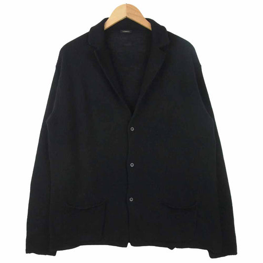 COMOLI コモリ S03-06009 極上美品 CASHMERE KNIT JACKET カシミヤ ニット ジャケット ブラック系 3【美品】【中古】