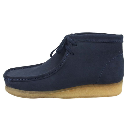 Clarks クラークス Wallabee Boot ワラビー ブーツ ネイビー系 US8.5【新古品】【未使用】【中古】