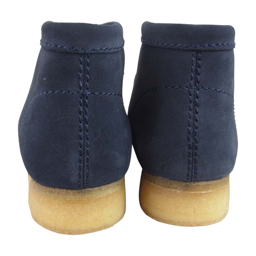 Clarks クラークス Wallabee Boot ワラビー ブーツ ネイビー系 US8.5【新古品】【未使用】【中古】