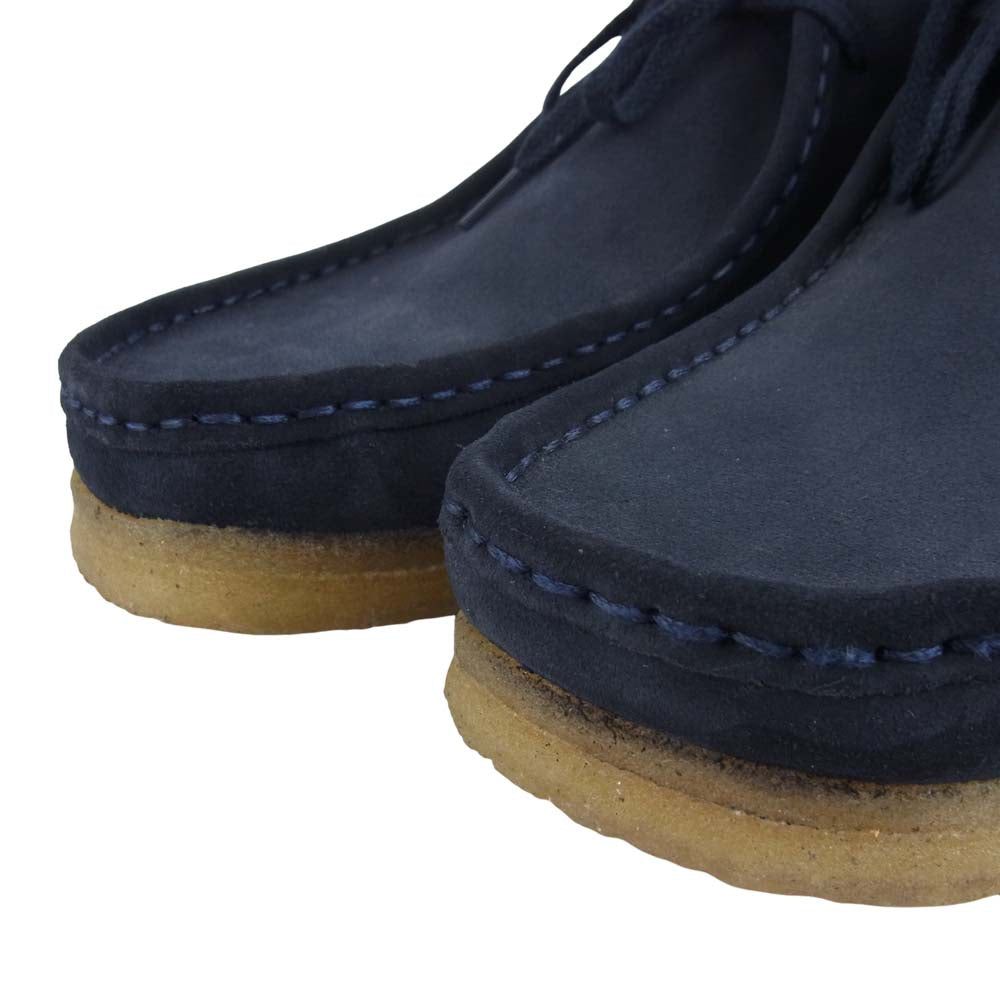 Clarks クラークス Wallabee Boot ワラビー ブーツ ネイビー系 US8.5【新古品】【未使用】【中古】