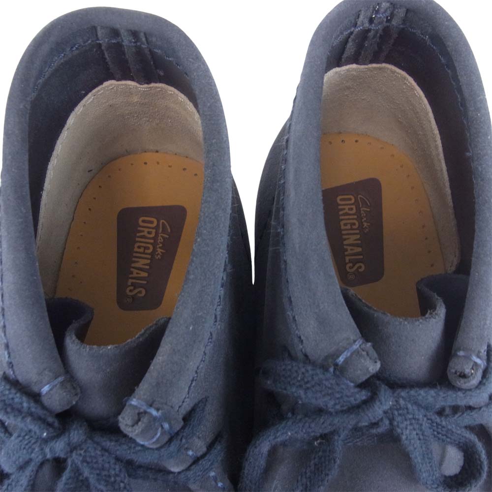 Clarks クラークス Wallabee Boot ワラビー ブーツ ネイビー系 US8.5【新古品】【未使用】【中古】