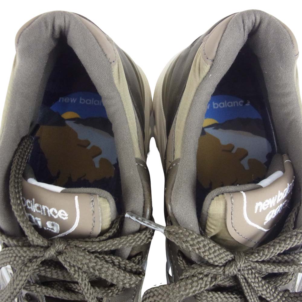 NEW BALANCE ニューバランス M9919LP 英国製 ローカット スニーカー カーキ系 USA9【美品】【中古】