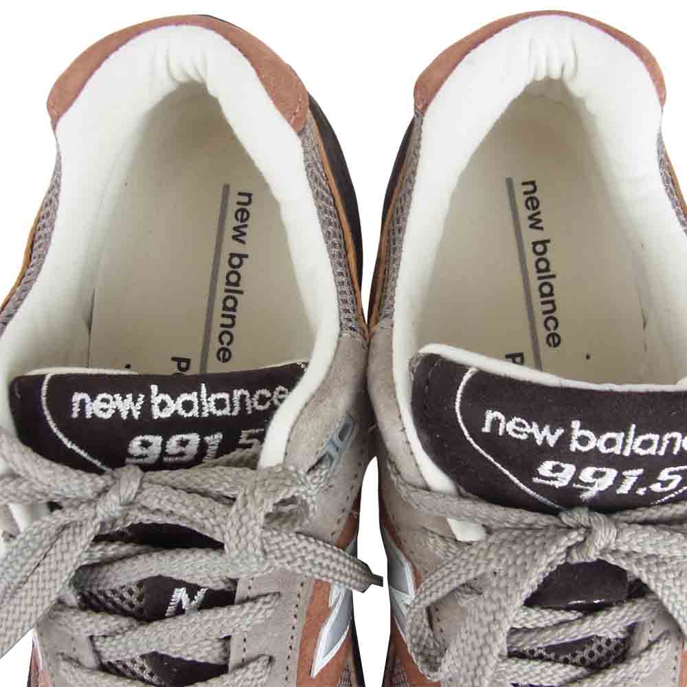 NEW BALANCE ニューバランス M9915FT 英国製 スエード ローカット スニーカー ブラウン系 USA9【極上美品】【中古】