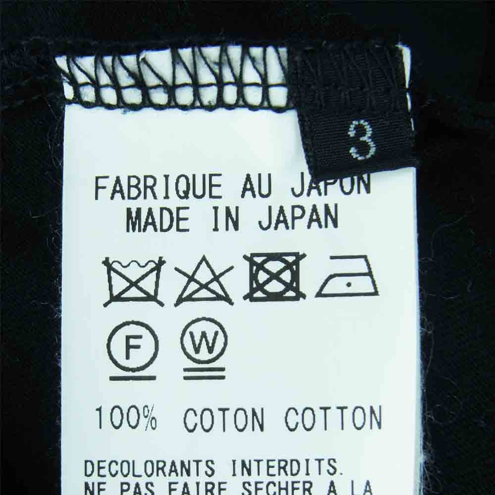 Yohji Yamamoto ヨウジヤマモト 18AW GV-T24-040 GroundY GV-T24-040 Asymmetric line cutsew アシンメトリー ロゴ ライン 長袖 Tシャツ ブラック系 3【中古】